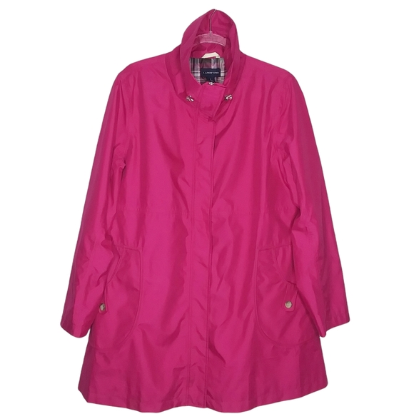 Lands End Raspberry Pink Anorak Full Zip Jacket - Picture 4 of 6